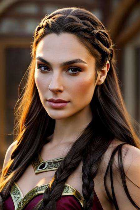 professional photo of gld,  viking cosplay,  braided hair on Tensor.Art