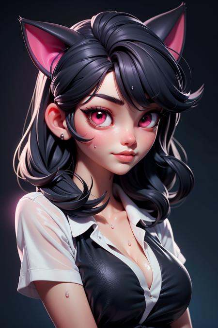 realistic,  1girl,  black hair on Tensor.Art