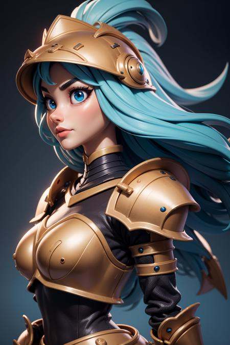 3dmm style,  a photo of a woman in armor,  War_Glam on Tensor.Art