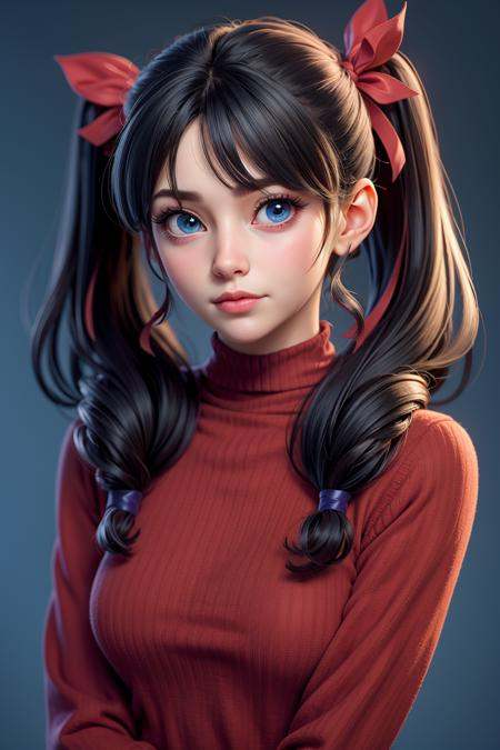 1girl,  tohsaka rin,  solo on Tensor.Art
