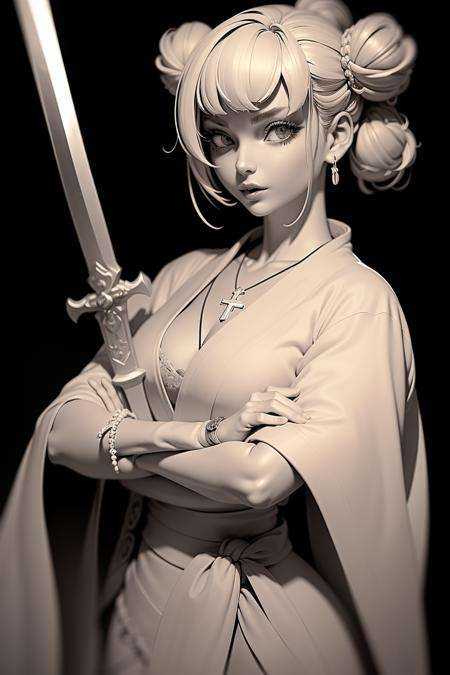 Gray clay style,  (masterpiece,  best quality) on Tensor.Art