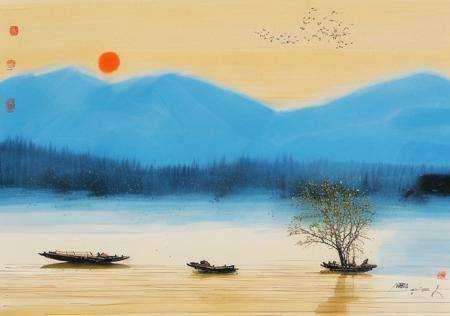 wyy style,  A painting about the scenery of Winter scenery,  A picture on Tensor.Art
