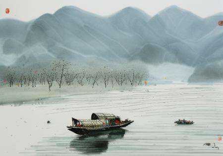 wyy style,  A painting about the scenery of springscenery,  In the winter scenery on Tensor.Art