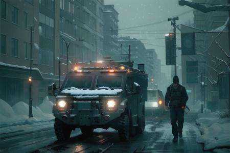 analog gloomy photo of a SWAT armored car,  ,  ) on Tensor.Art