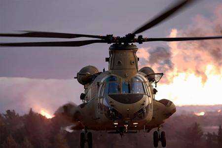 analog gloomy aerial photo of a (Chinook helicopter,  ),  ((nighttime)) on Tensor.Art