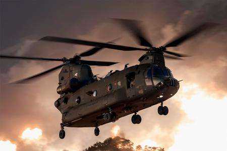 analog gloomy aerial photo of a (Chinook helicopter,  ),  ((nighttime)) on Tensor.Art