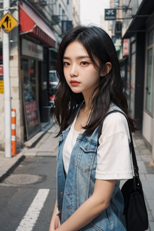 1girl,  street on Tensor.Art