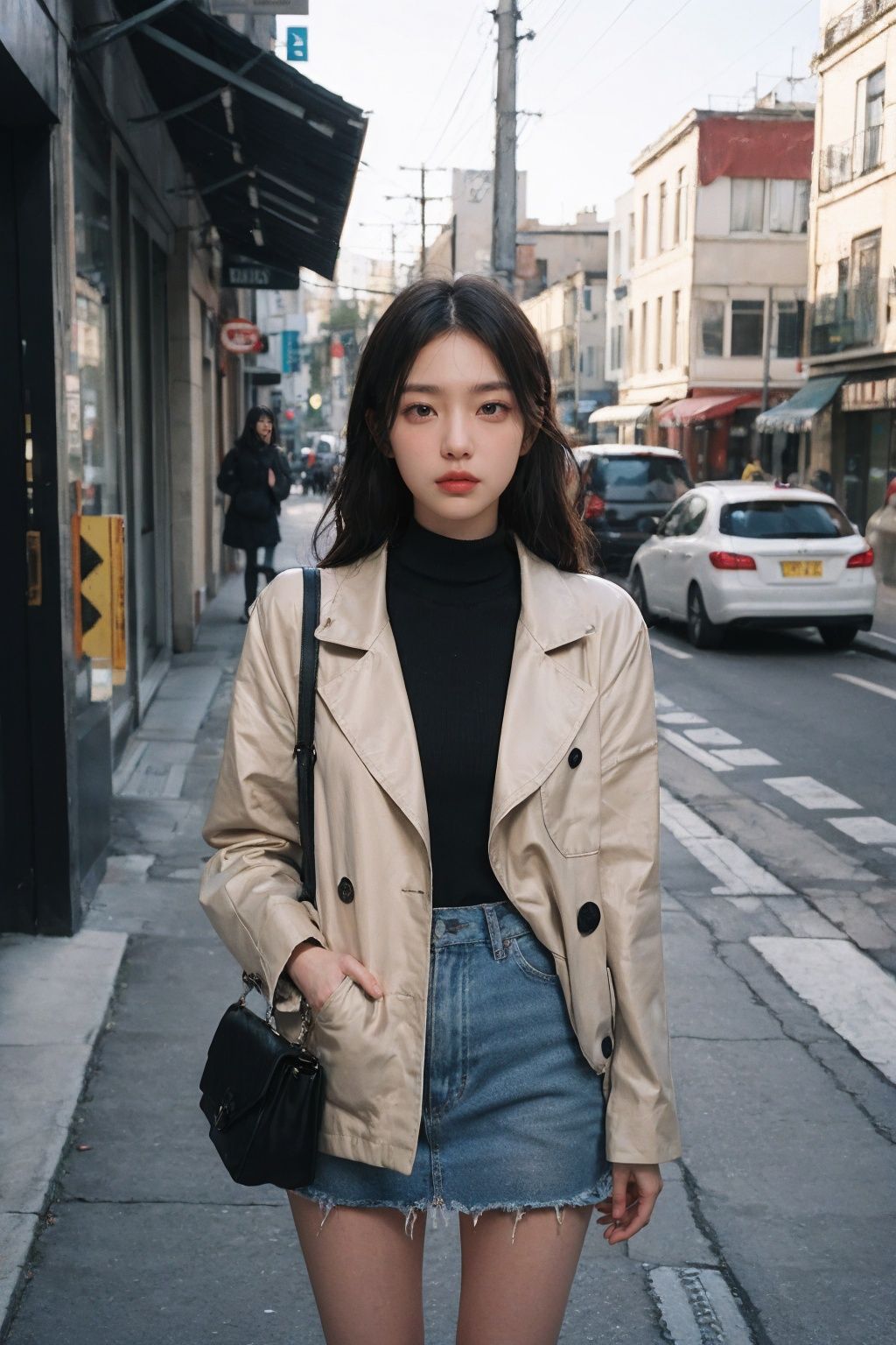 1girl,  street on Tensor.Art