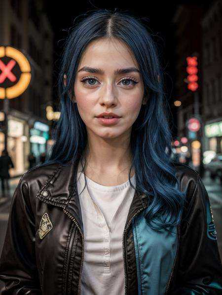 RAW Photo,  professional color graded,  BREAK portrait photograph of girl Jew3lzBlu on Tensor.Art