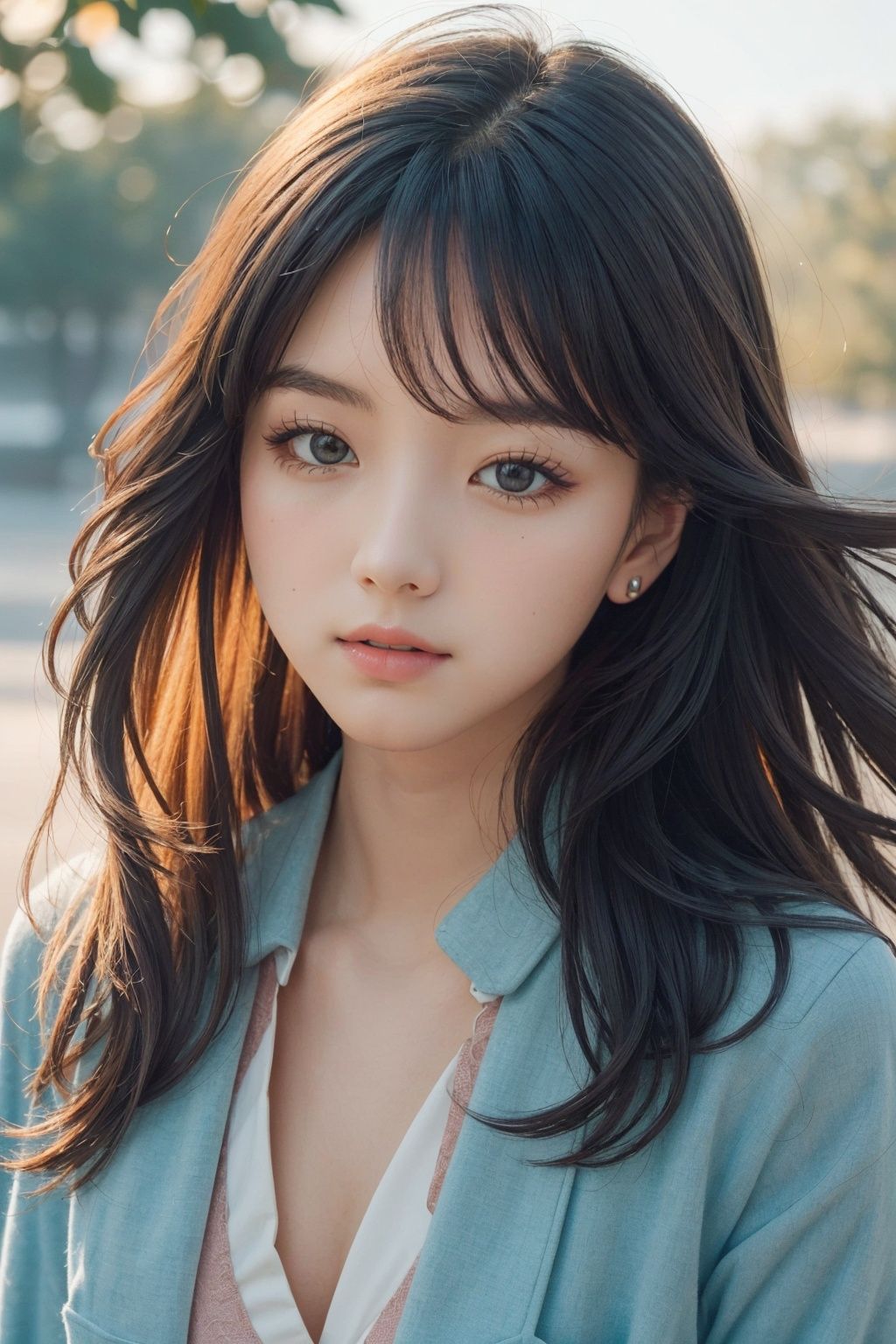 {{masterpiece}},{{{best quality}}},{{ultra-detailed}},{{illustration}},{{disheveled hair}},beautiful scene,clear facial features,Dreamy Atmosphere,tilt-shift,Waist Shot(WS),medium close up,Volumetric lighting,medium shot,bokeh,(hdr:1.4),high contrast,(cinematic, teal and orange:0.85),(muted colors, dim colors, soothing tones:1.3),