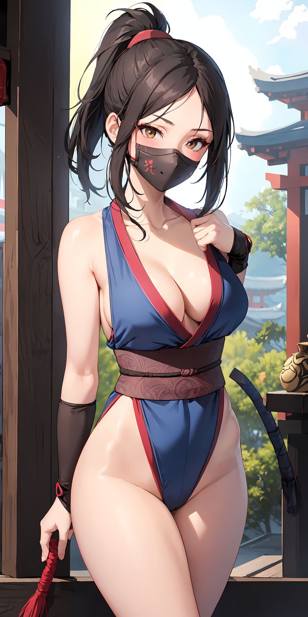 1girl,  ponytail,  parted lips on Tensor.Art