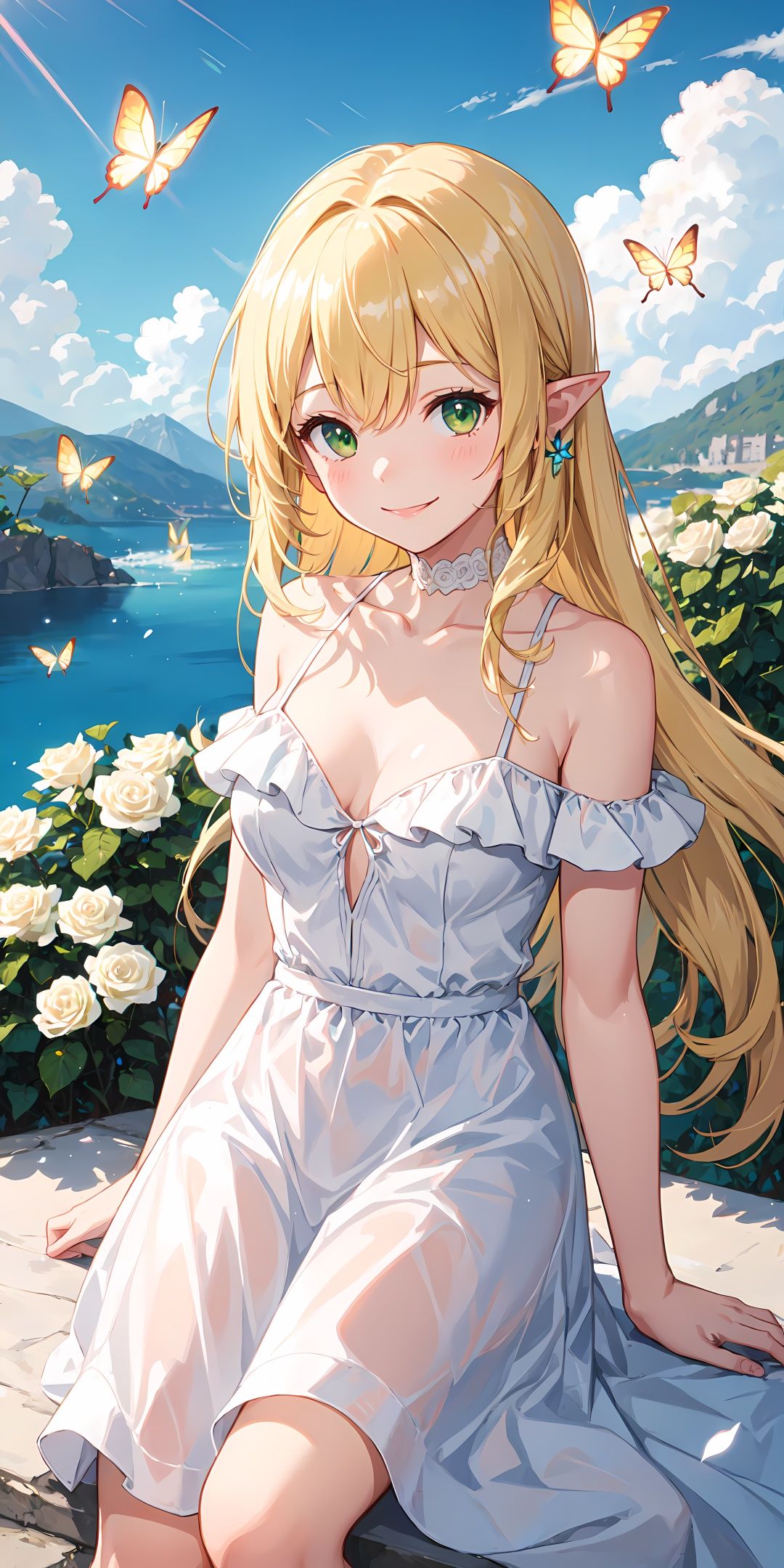 1girl,  smile,  light on Tensor.Art