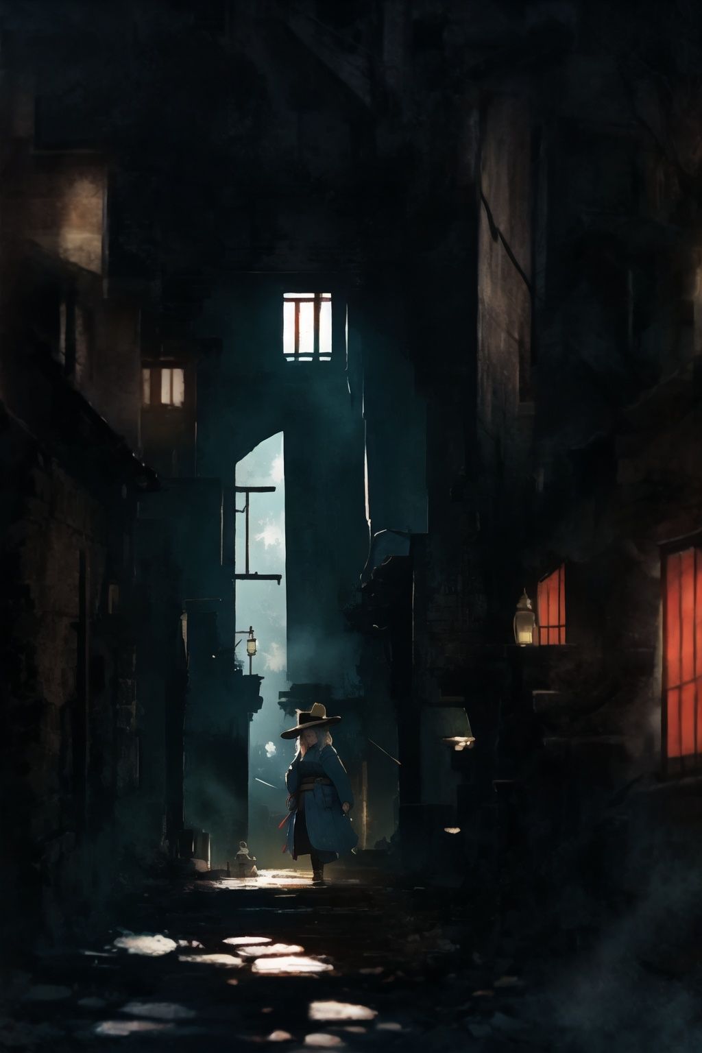 style of Beatrix Potter,  a old samurai,  sad on Tensor.Art