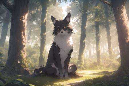outdoors,tree,sitting, no humans, <lora:[LoRa] Birch Light シラカバの光白樺樹之光Concept (With multires noise version):1>