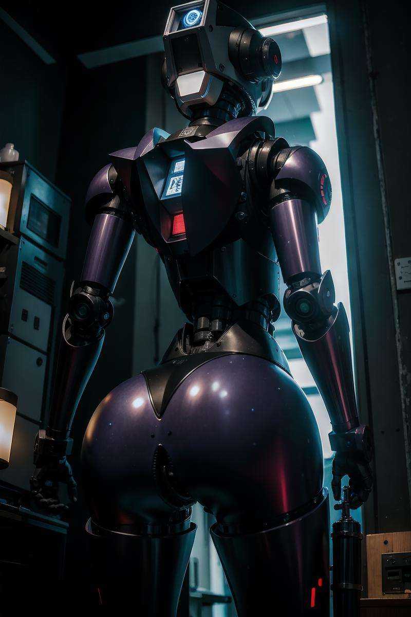 anime still shot,  robot,  big ass on Tensor.Art