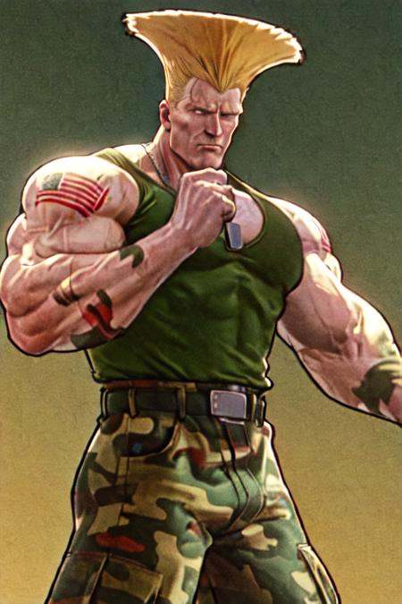 sfguile,  1guy,  detailed face on Tensor.Art