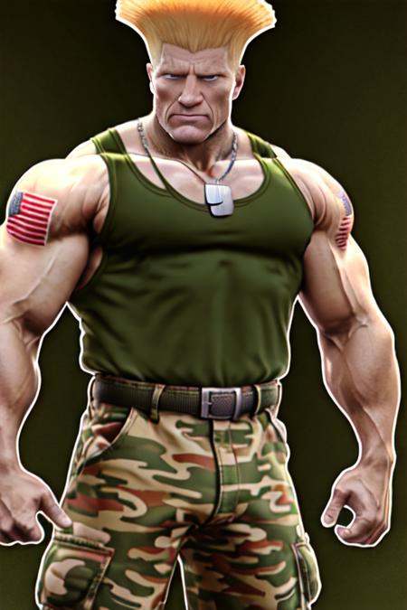 sfguile,  1guy,  detailed face on Tensor.Art