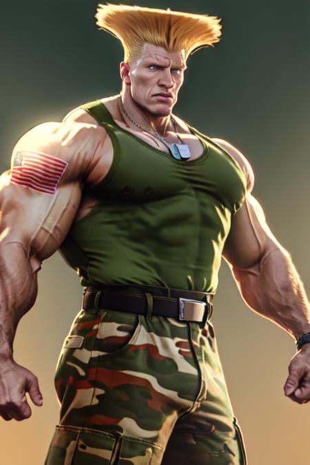 sfguile,  1guy,  detailed face on Tensor.Art