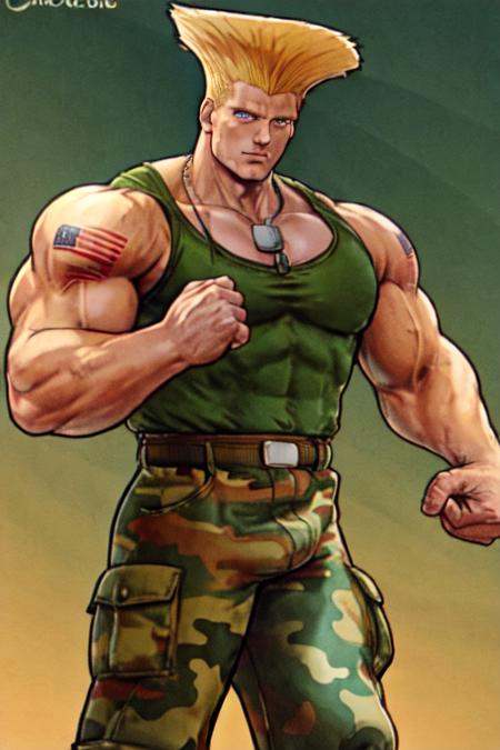 sfguile,  1guy,  detailed face on Tensor.Art