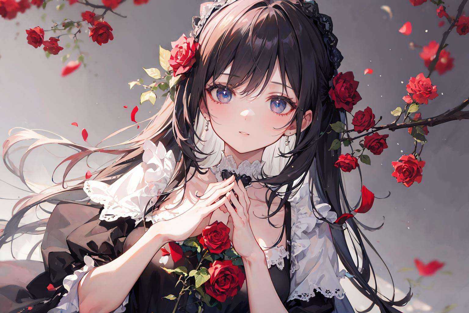 rose in hands on Tensor.Art