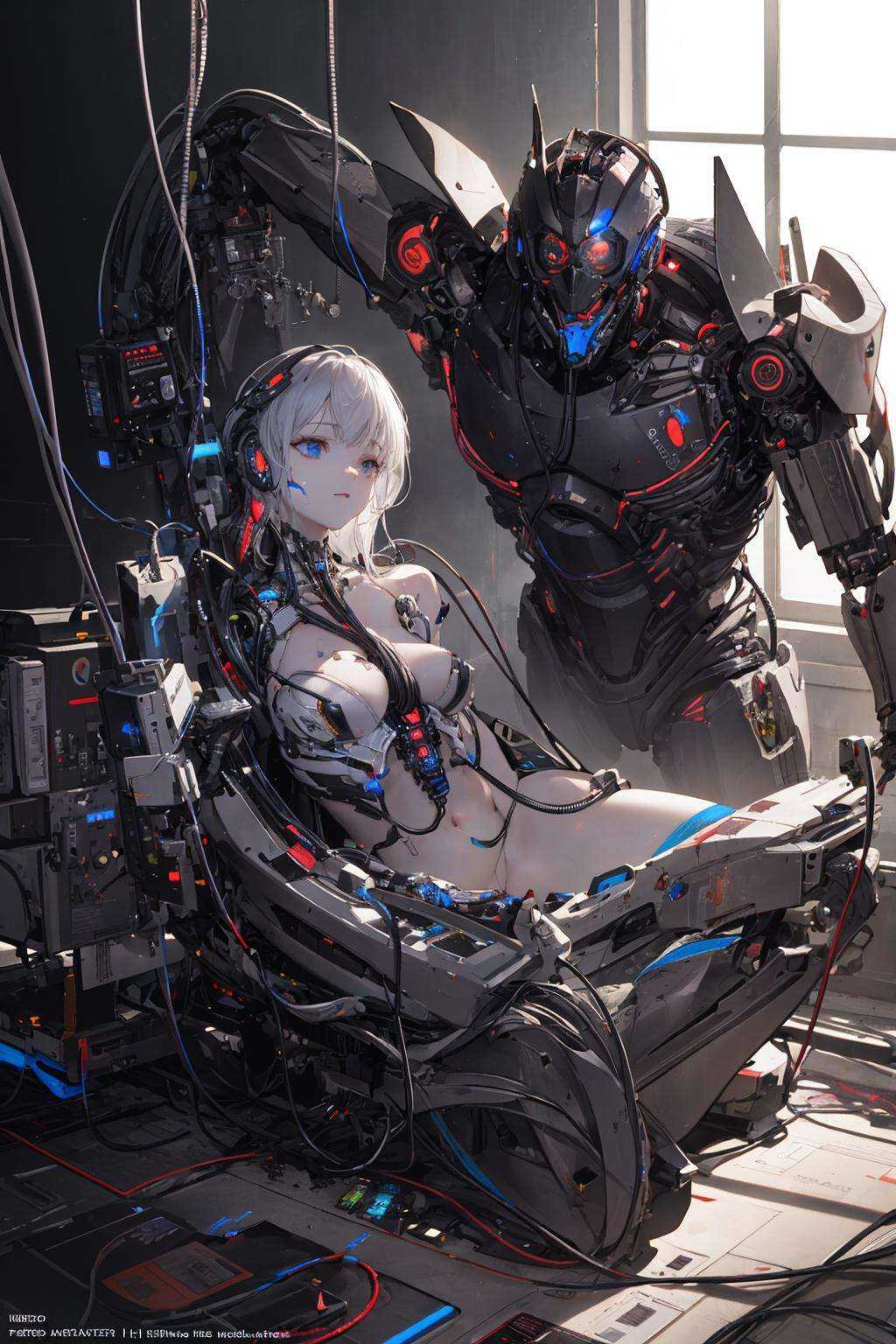 complex 3d render ultra detailed of a beautiful porcelain profile woman android face,  cyborg,  robotic parts on Tensor.Art