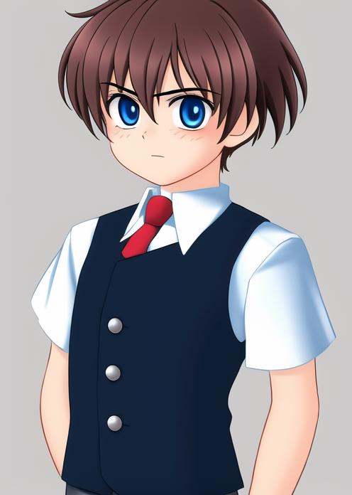 1boy,  necktie,  blue eyes on Tensor.Art