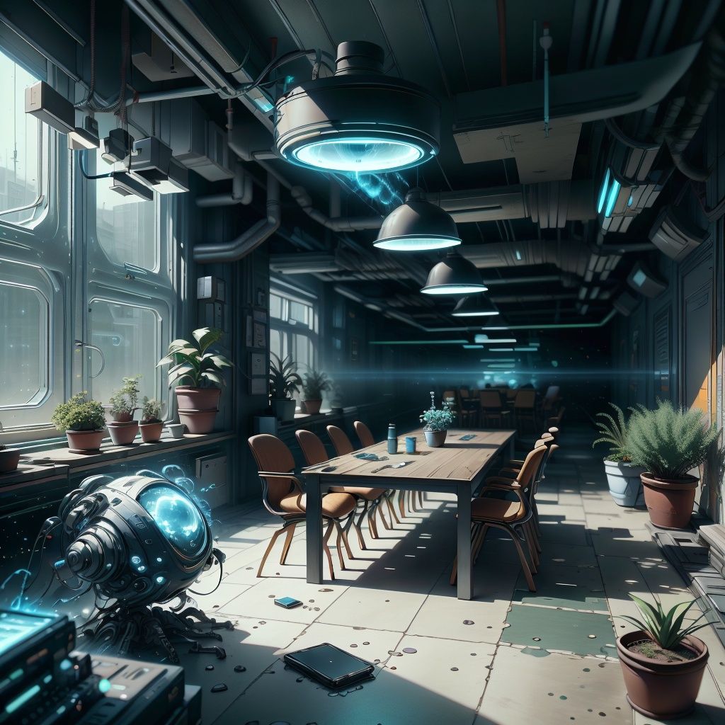 antitech,  light particles,  chair by Navimixu on Tensor.Art