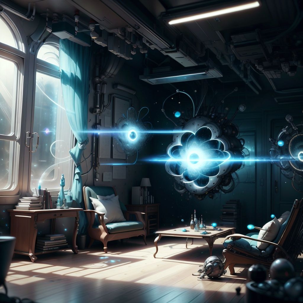 antitech,  light particles,  living room by Navimixu on Tensor.Art