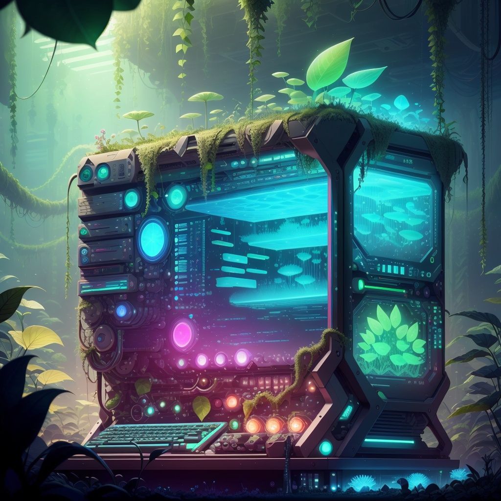 BiophyllTech,  bioluminescent ,  fully-organic by Navimixu on Tensor.Art