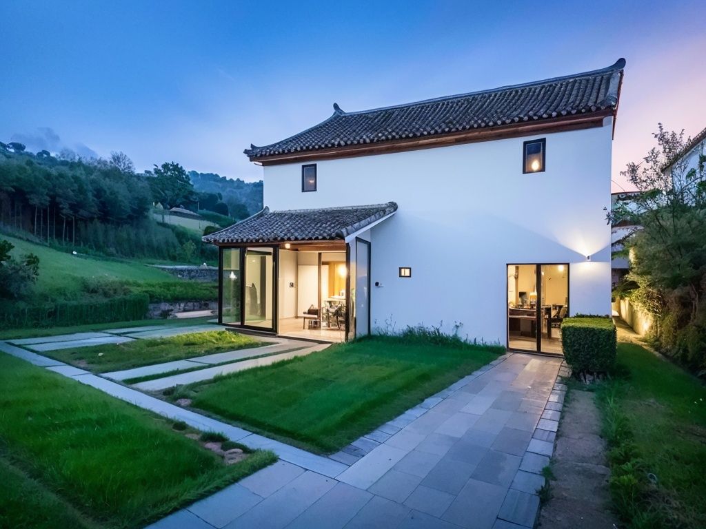 xj,A building,villa,Beautiful countryside,the village exudes tranquility and a deep connection to nature,<lora:LWXJ-V0.2:1>,stone,, (extremely detailed CG unity 8k wallpaper), (masterpiece), (best quality), (ultra-detailed), (best illustration), (best shadow),