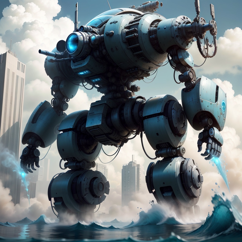 hydrotech ,  scifi,  battle mech by Navimixu on Tensor.Art
