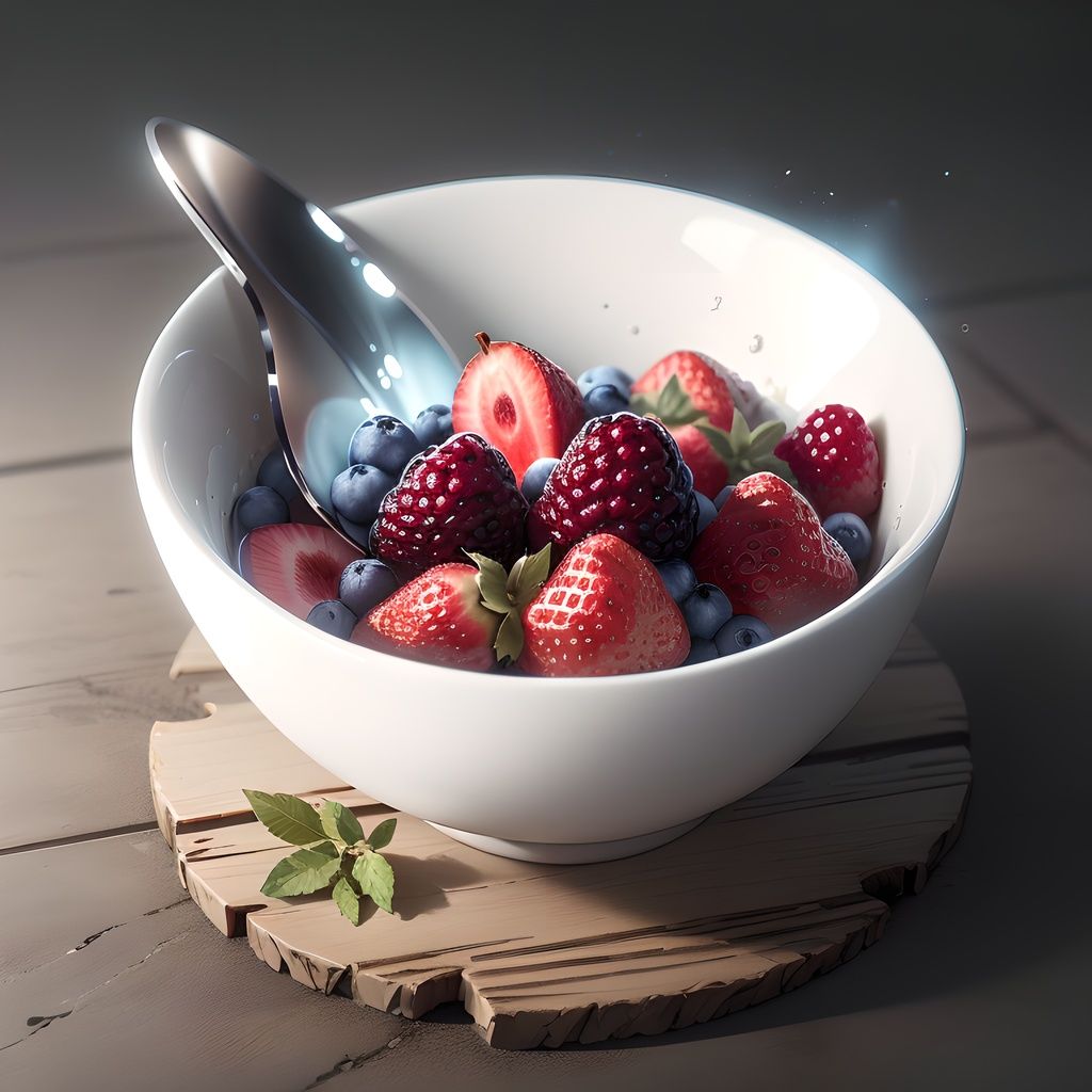 <lora:NeoFuturisticTech-20:0.8>,neotech,sleek,bowl of fruits,glowing 