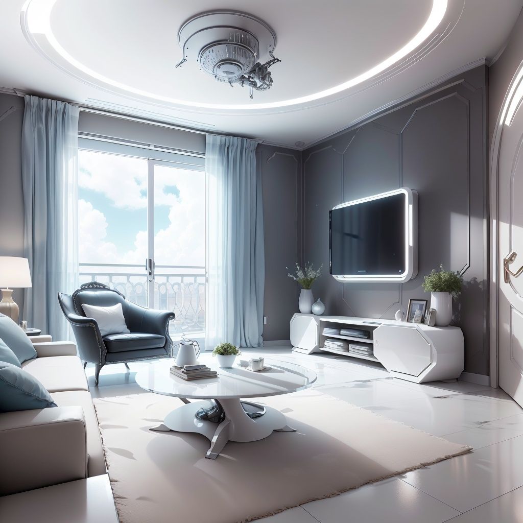 <lora:NeoFuturisticTech-20:1>,neotech,sleek,  living room, 