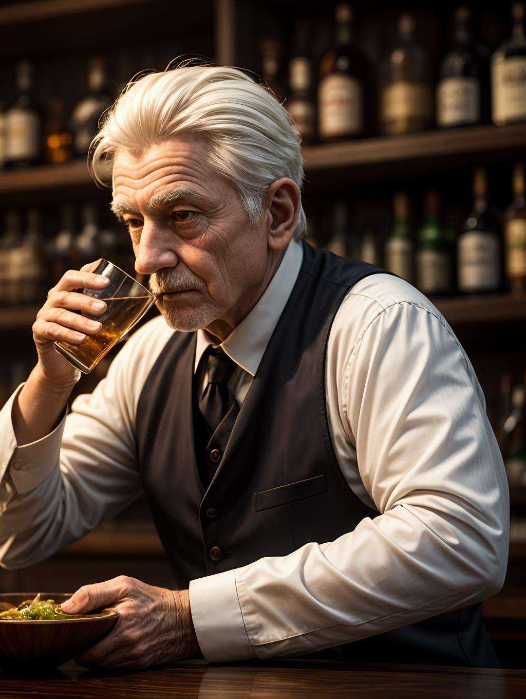 barkeep,  1boy,  old by qubit on Tensor.Art