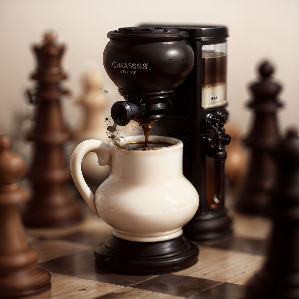 <lora:ChessGame-20:0.8>,chsworld,  piece,  coffee machine,closeup ,cup