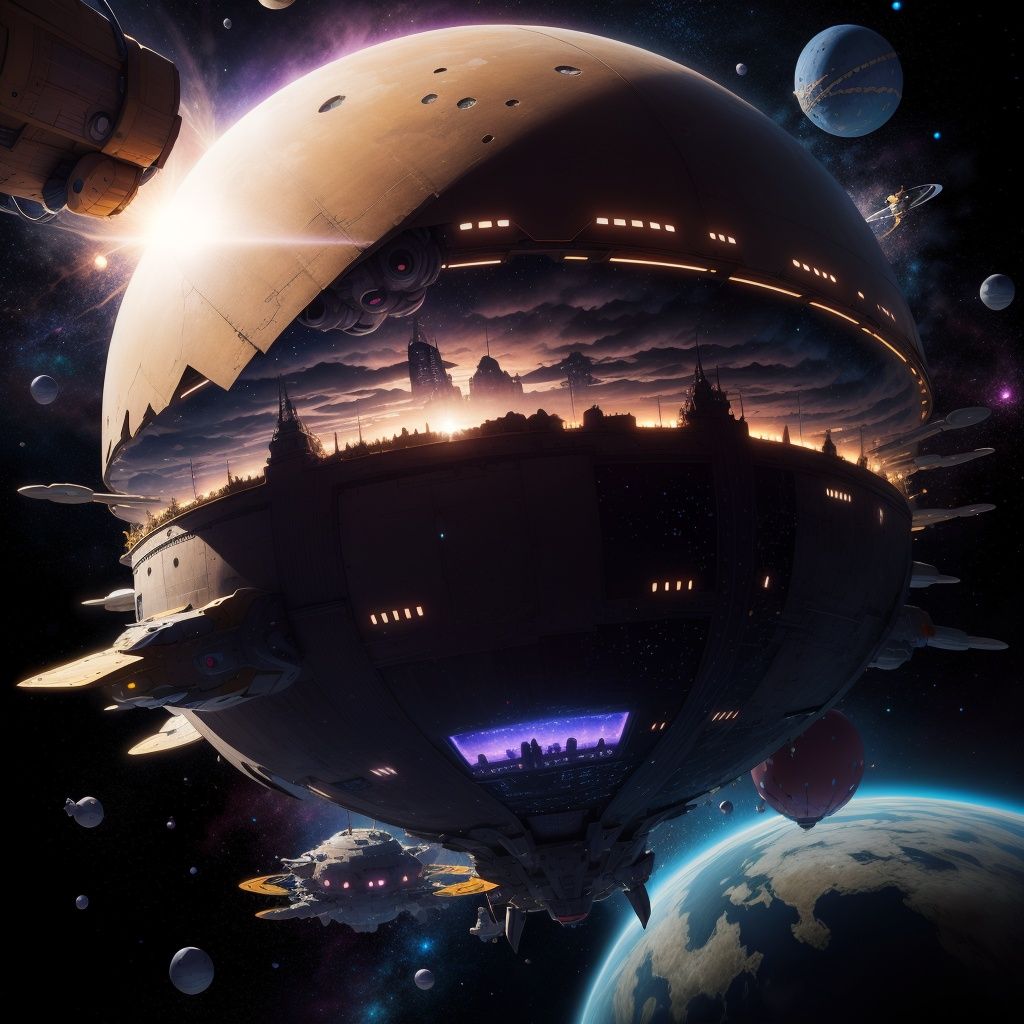 eggmantech,  space ship,  city on top by Navimixu on Tensor.Art