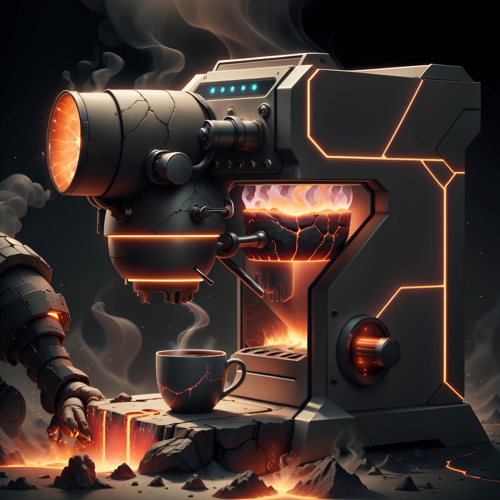MagmaTech,  lava,  coffee machine by Navimixu on Tensor.Art