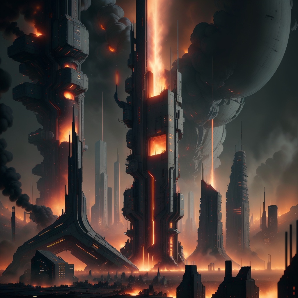MagmaTech,  scifi,  city by Navimixu on Tensor.Art