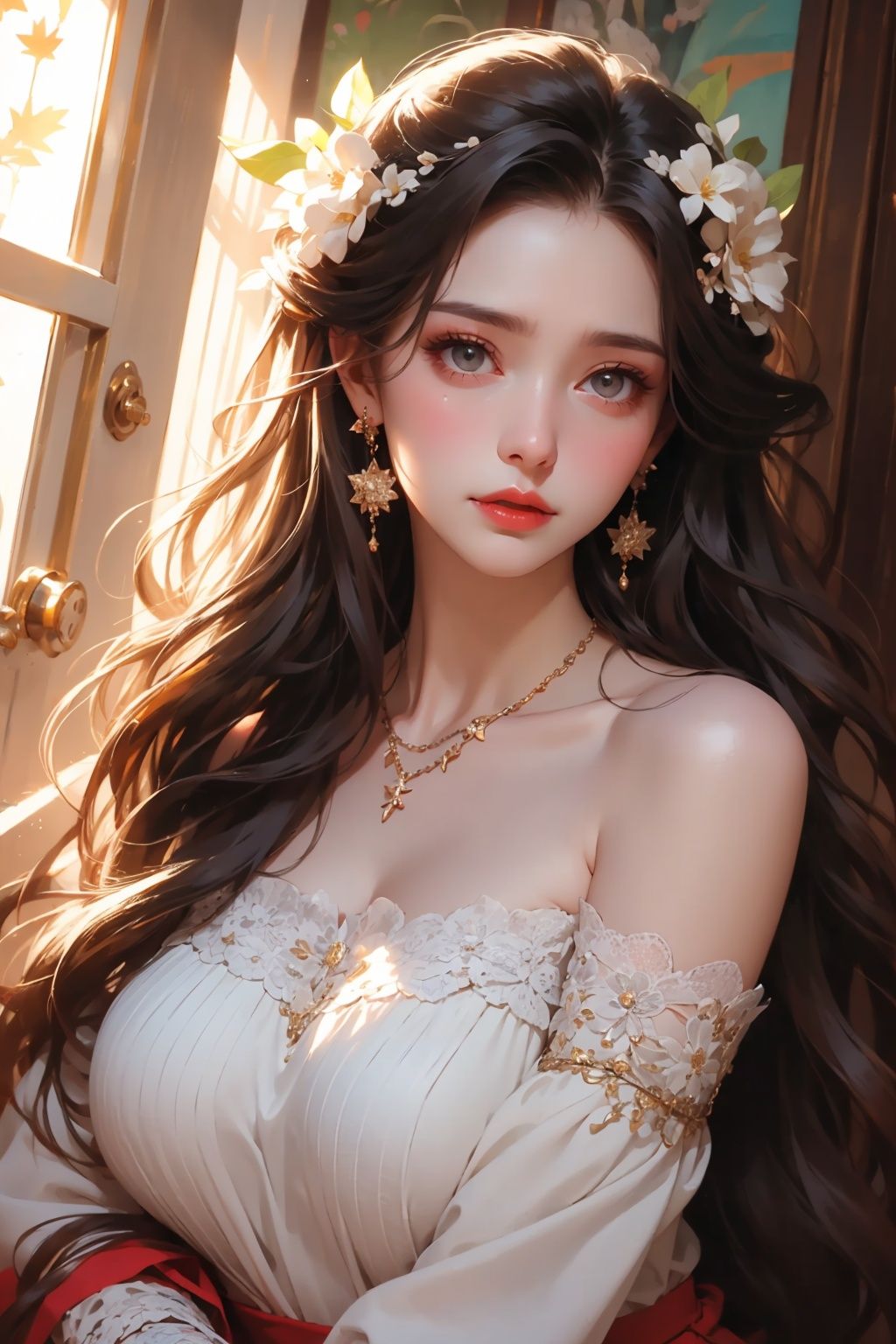 1 girl,  jewelry,  solo on Tensor.Art