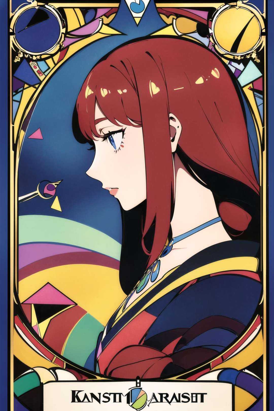 1 person,  profile picture,  (card borders) on Tensor.Art