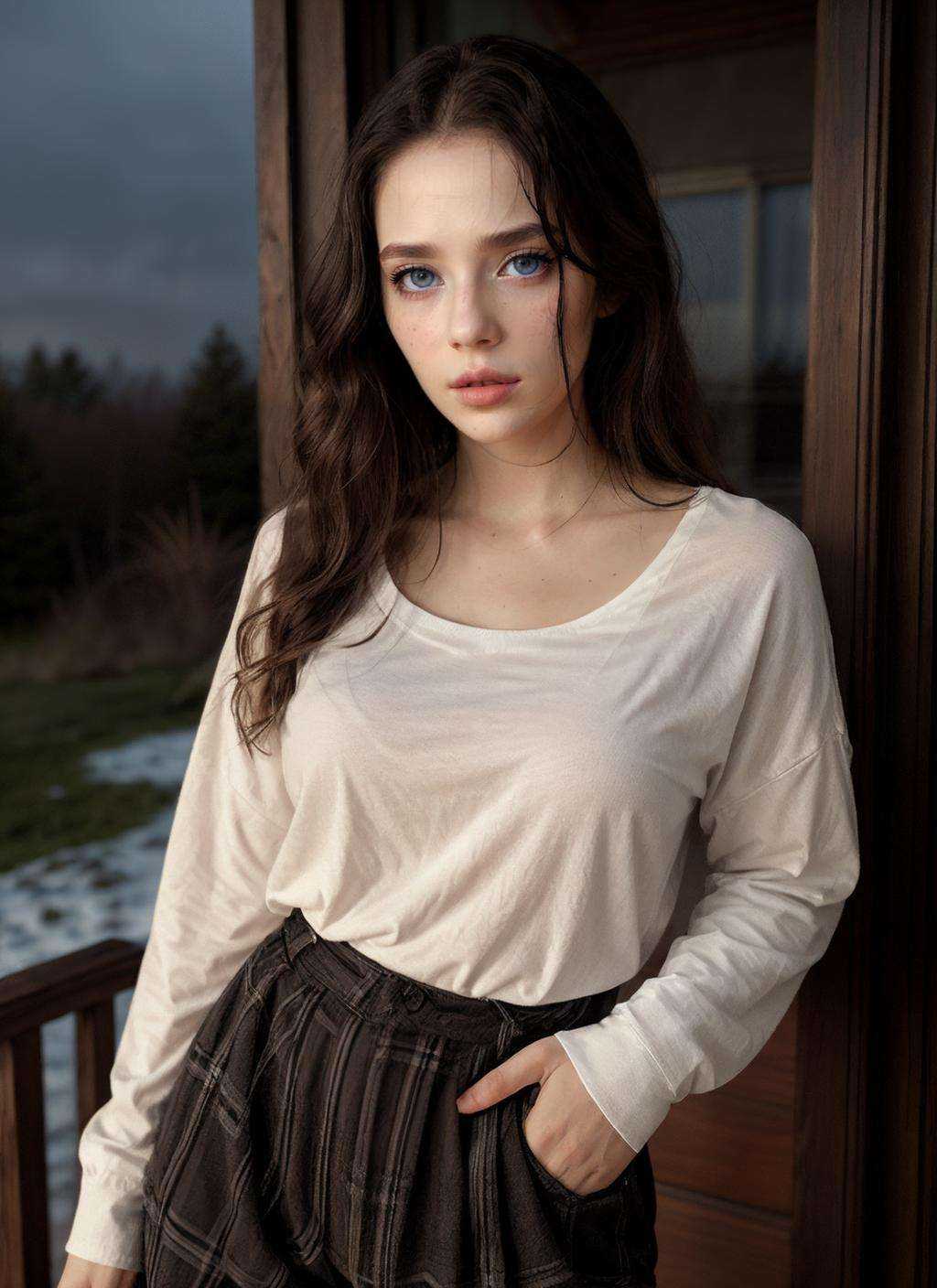RAW Photo,  professional color graded,  BREAK portrait photograph of girl Re1slin on Tensor.Art