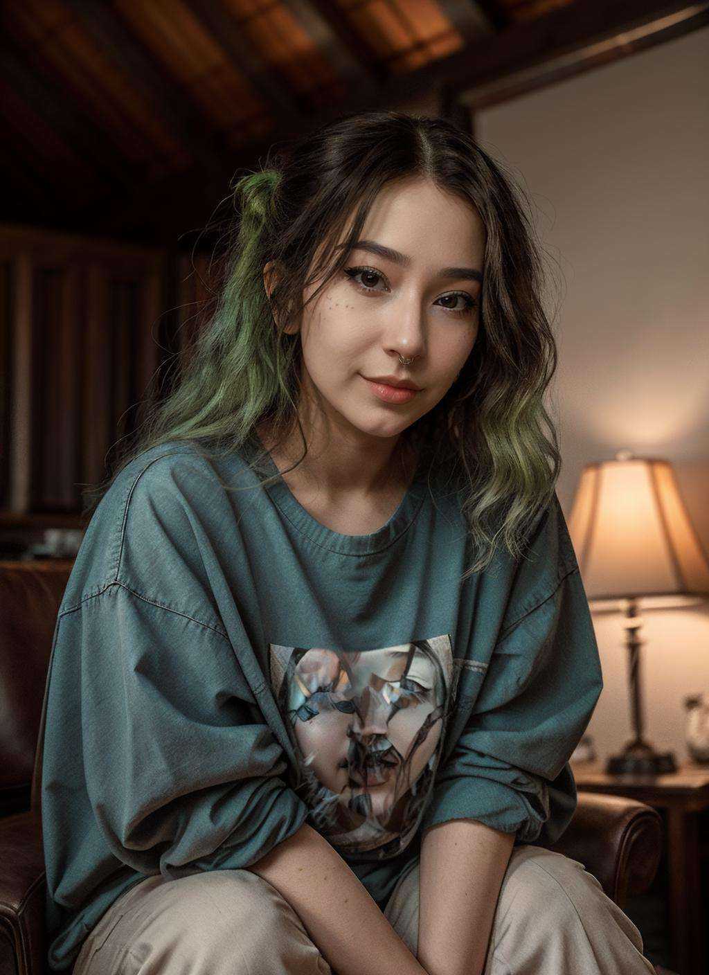 RAW Photo,  professional color graded,  BREAK portrait photograph of girl BigT1ttyG0thEgg on Tensor.Art