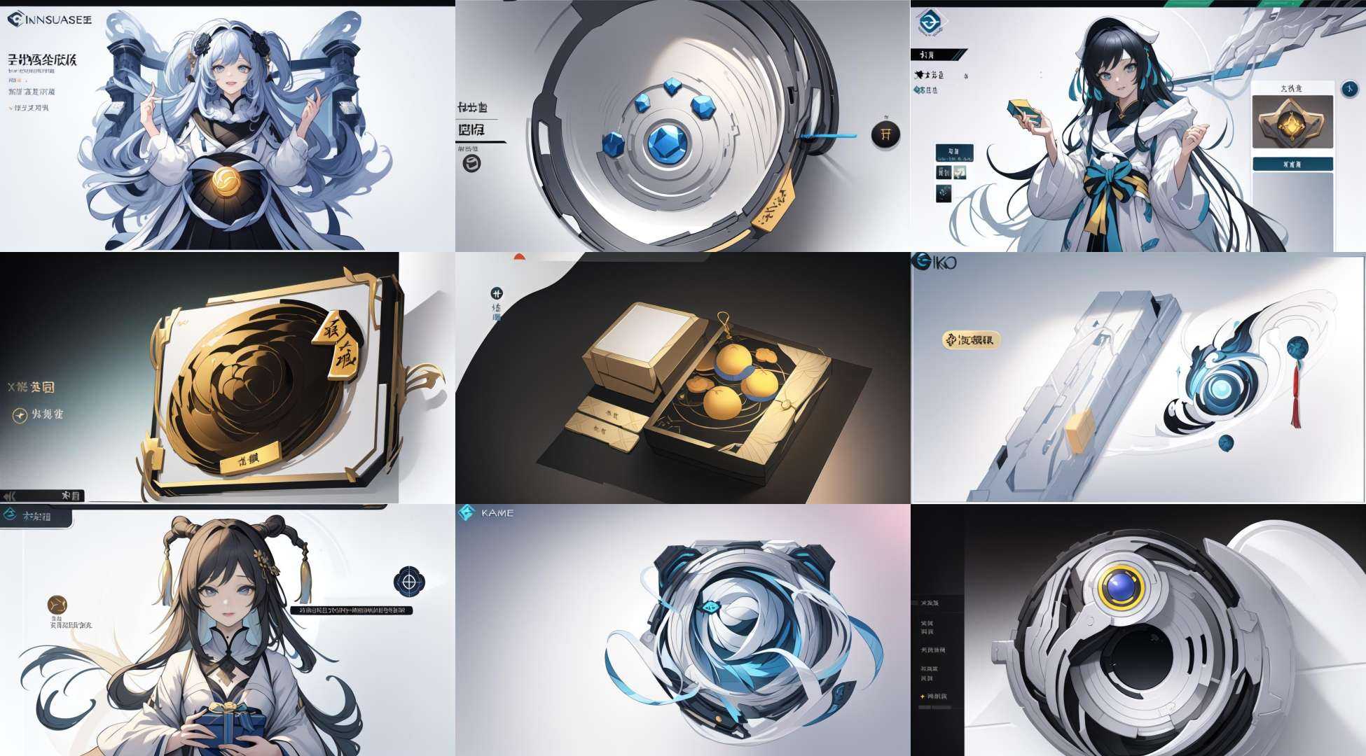 masterpiece,best quality,asterpiece,beautiful,extremely detailed CG unity 8k wallpaper,<lyco:GUi-12-1:1>,Concise flat design,UI Design,GUI,Game Icon Institute,chinese artstyle,ink style,An active interface,There are gifts and words,no humans,