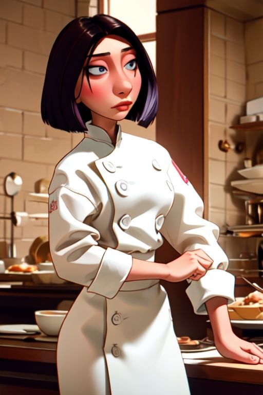 colettetatou ,  woman ,  chef uniform on Tensor.Art