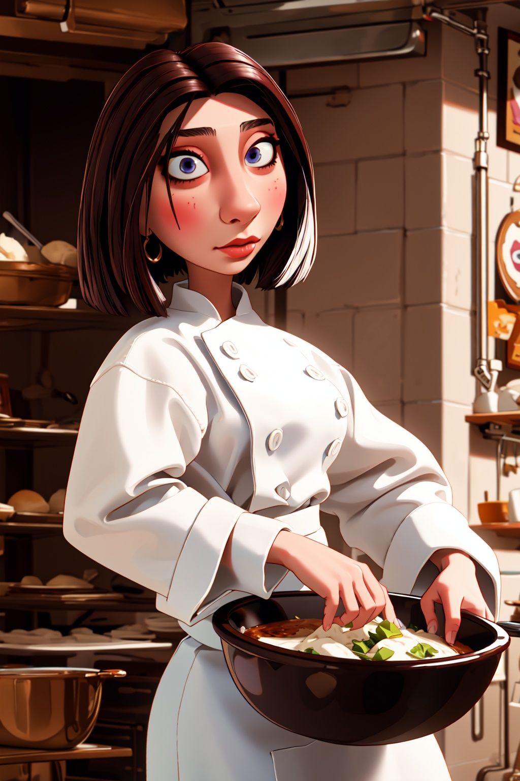 colettetatou ,  woman ,  chef uniform on Tensor.Art