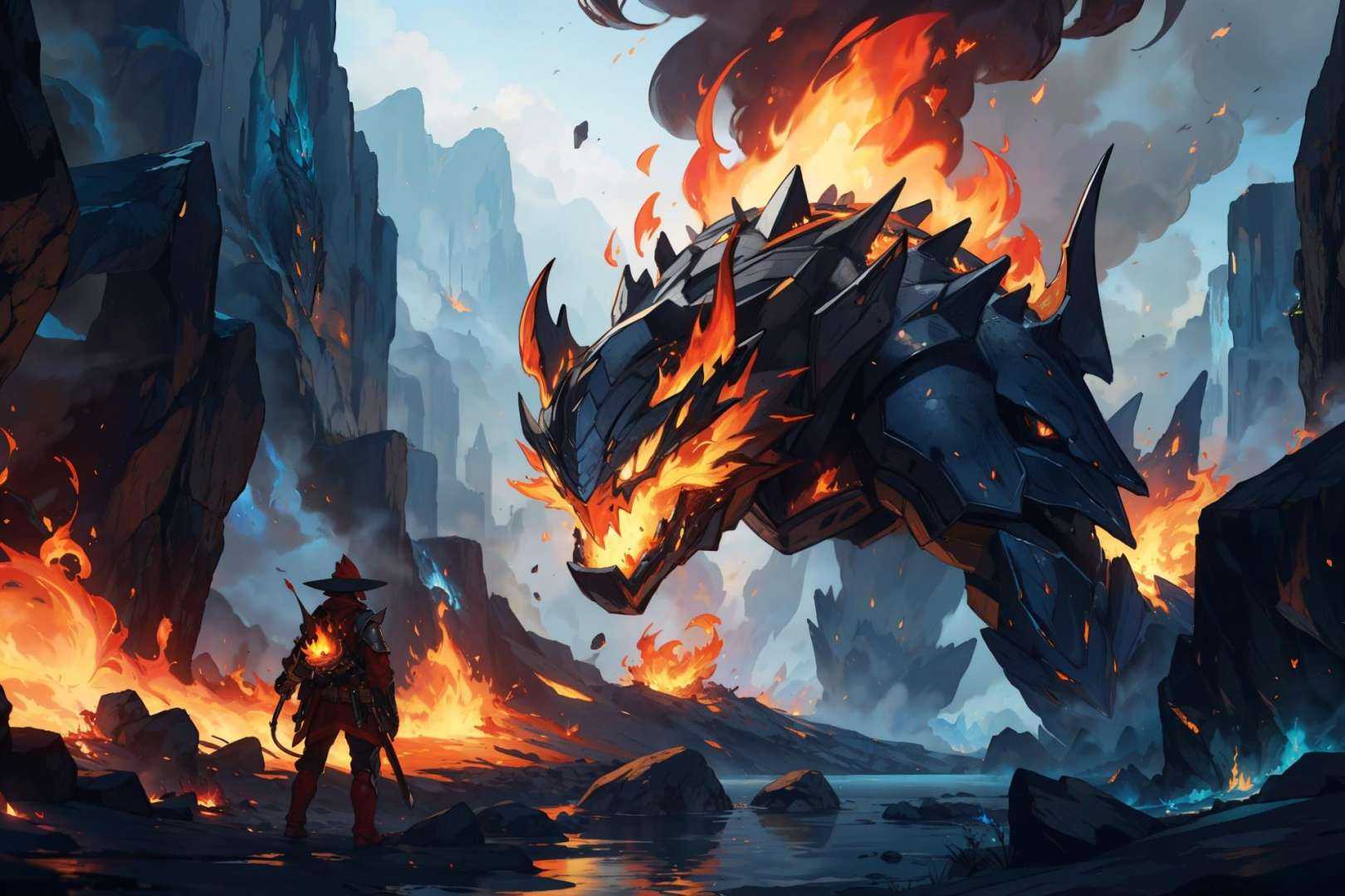masterpiece,  best quality,  fire elemental on Tensor.Art
