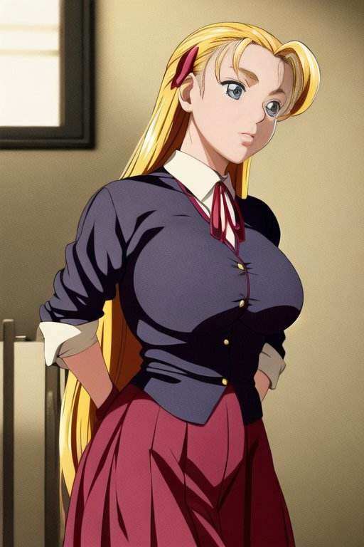 Miu Furinji ,  an anime character,  school clothes on Tensor.Art