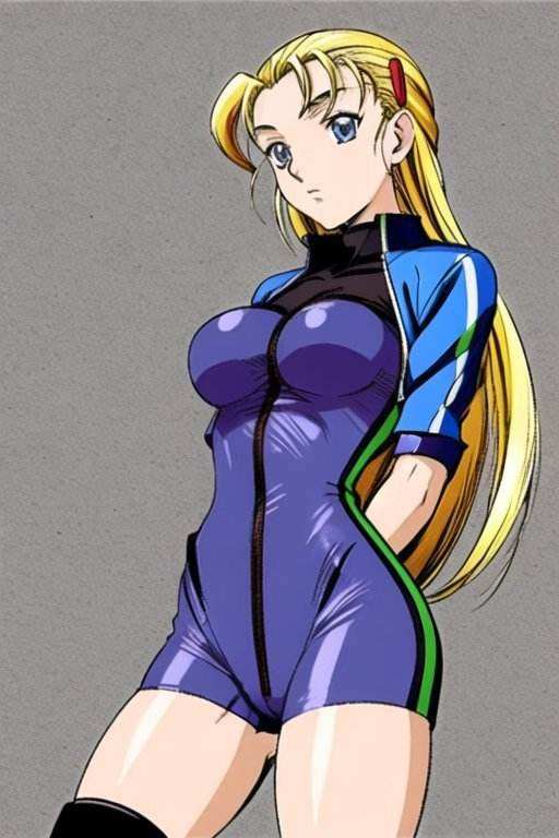 Miu Furinji a woman with long blonde hair,  beautiful blue eyes ,  delini eyes on Tensor.Art