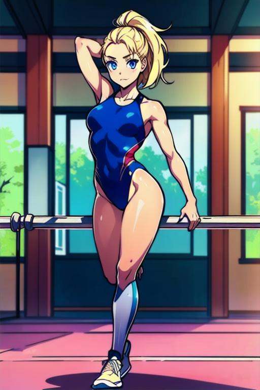 1girl,  blonde hair,  blue eyes on Tensor.Art