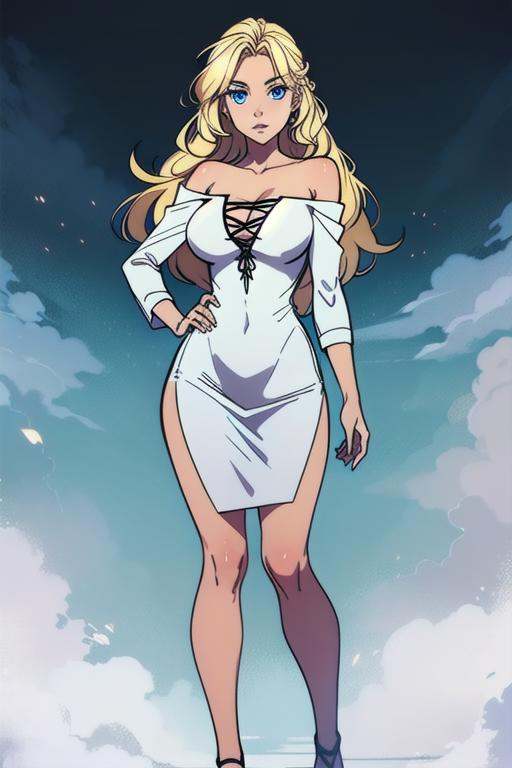 1girl,  blonde hair,  blue eyes on Tensor.Art